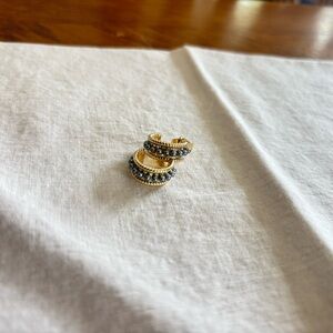 Free People Gold and Black Statement Earrings